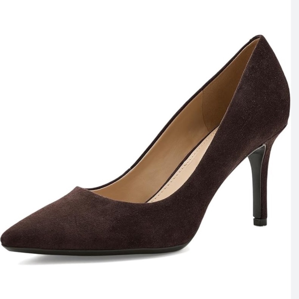 Pour La Victoire Brown Suede Pointed Toe Platform Stiletto Pumps Women's Size 10
